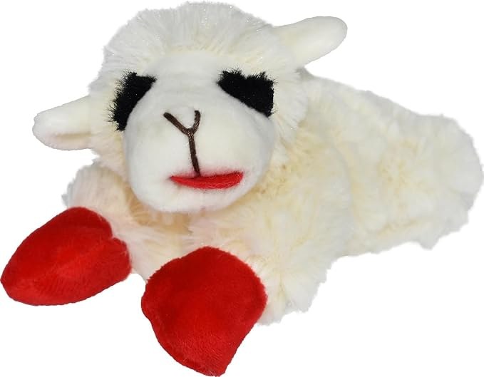 Multipet Lamb Chop Plush Dog Toy 6 Inch