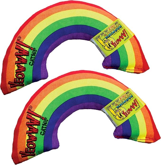 Yeowww Catnip Toy (2 Pack Rainbow 6 inch)