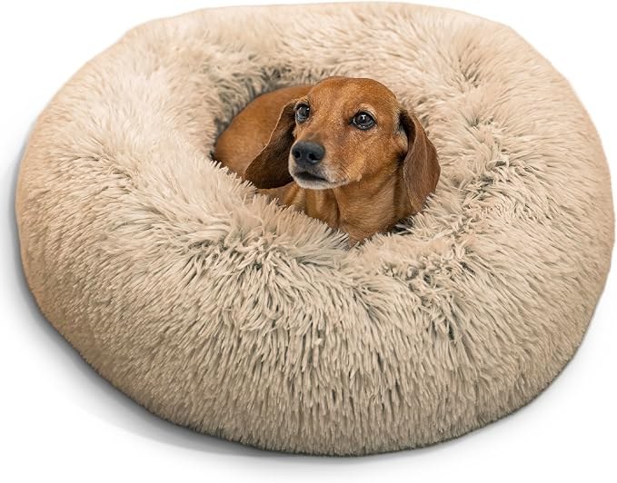 Best Friends by Sheri Calming Donut Dog Bed