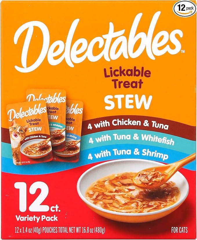 Delectables Lickable Treat Stew Variety Pack 12ct