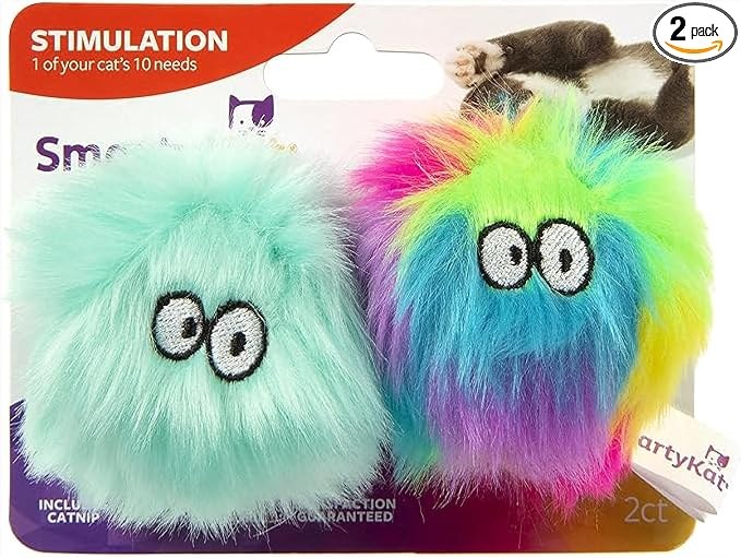 SmartyKat Fuzzy Friends Catnip Cat Toys (2-Pack)