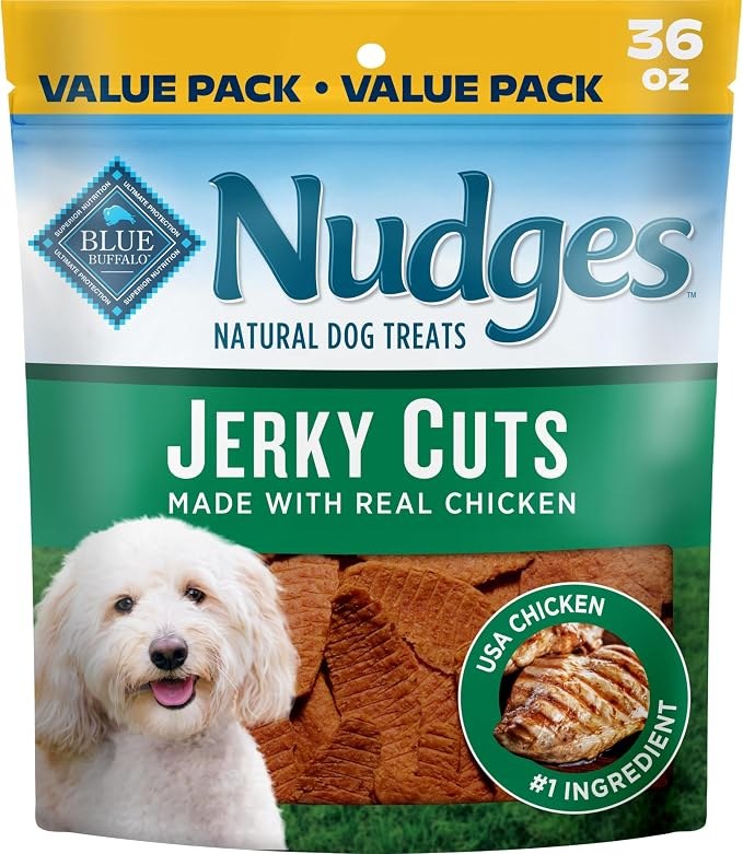 Blue Buffalo Nudges Jerky Cuts Chicken Dog Treats 36 oz