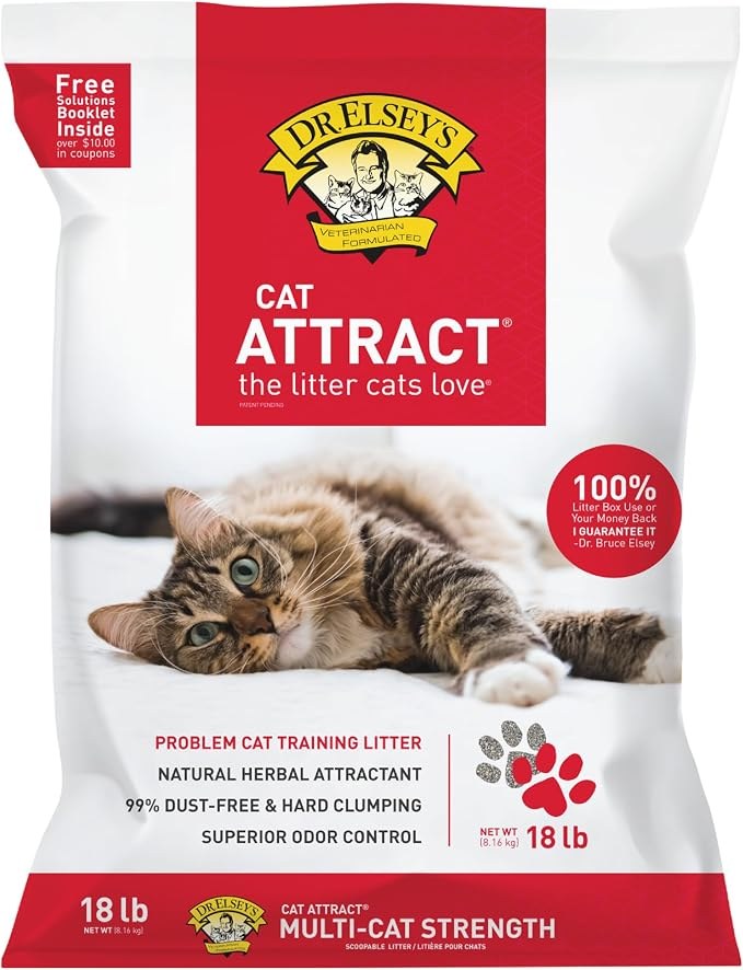 Dr. Elsey's Cat Attract Clumping Clay Litter 18 lb