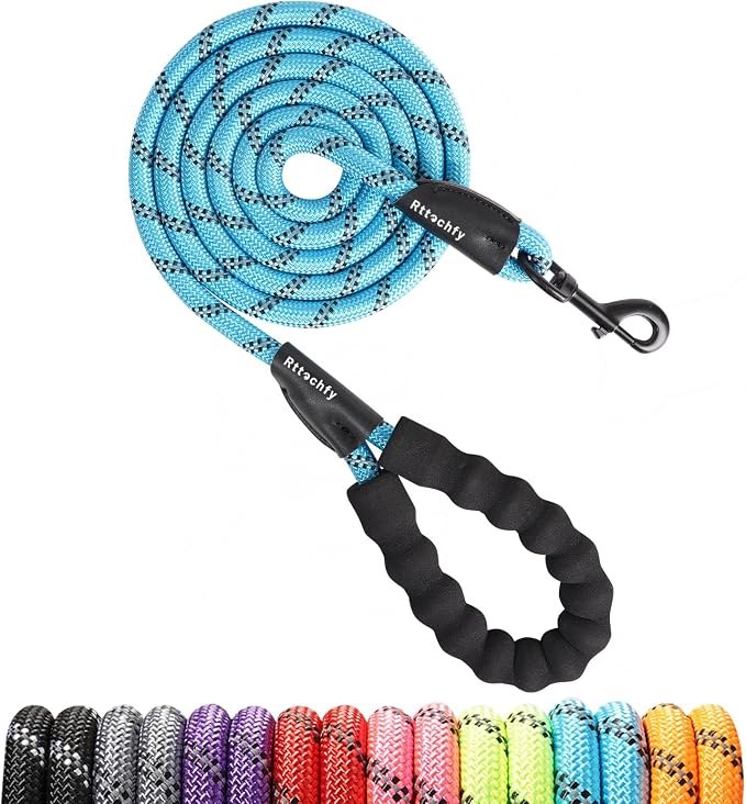 Rttochfy Rope Dog Leash 5 FT Blue