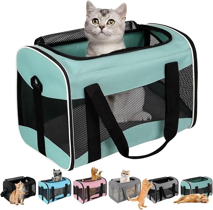 Soft-Sided Cat Carrier 17x11x11 Inch TSA Approved