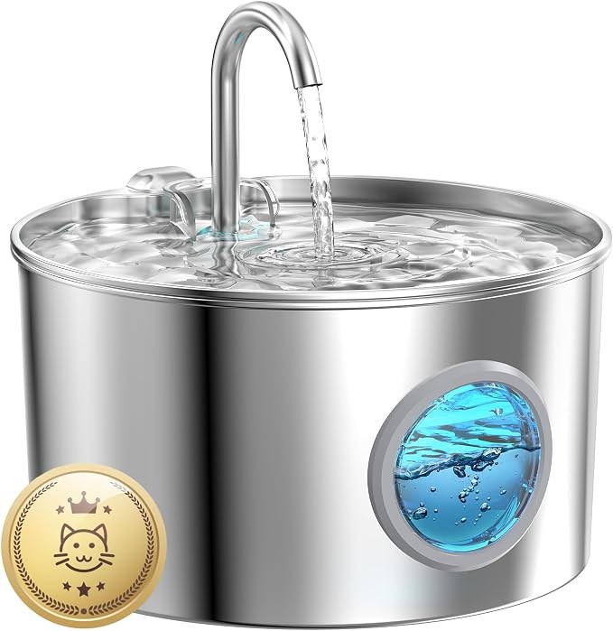 Cat Water Fountain Stainless Steel 74 oz